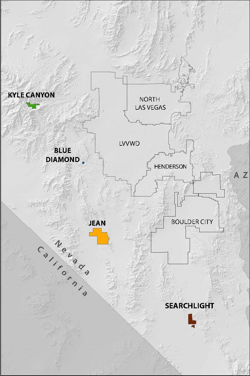 Figure 1.1: Map of service areas.