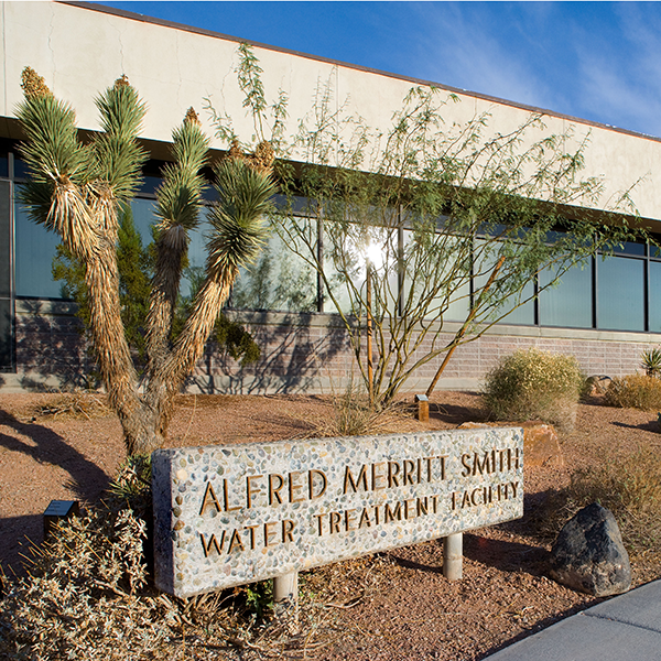 Sign outside of the Alfred Merritt Smith water treatment facility.