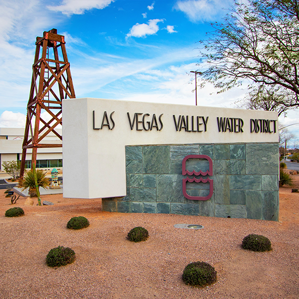 Sign at LVVWD main office.