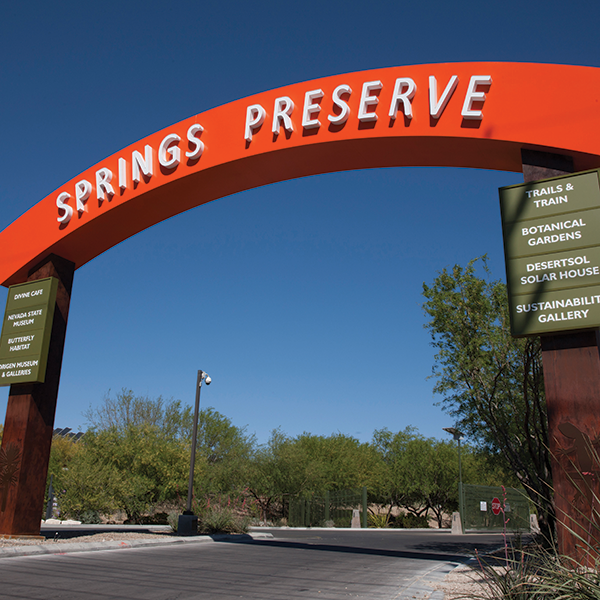 Entrance to the Springs Preserve.