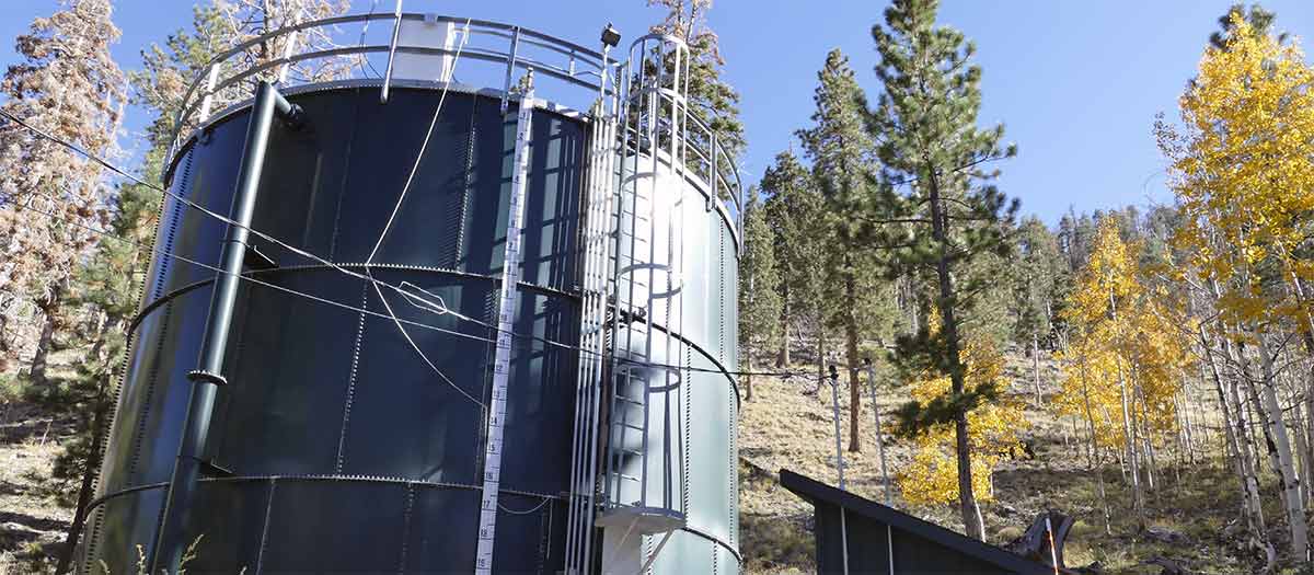 Kyle Canyon Rainbow Subdivision water tank at Mount Charleston