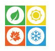 Symbols of the four seasons.